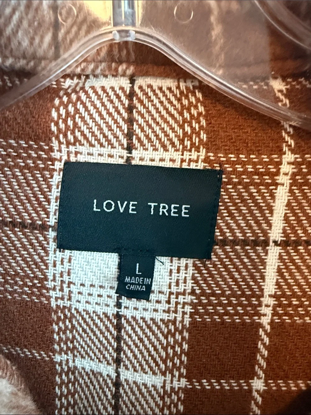 Love Tree Flannel Cropped Shacket